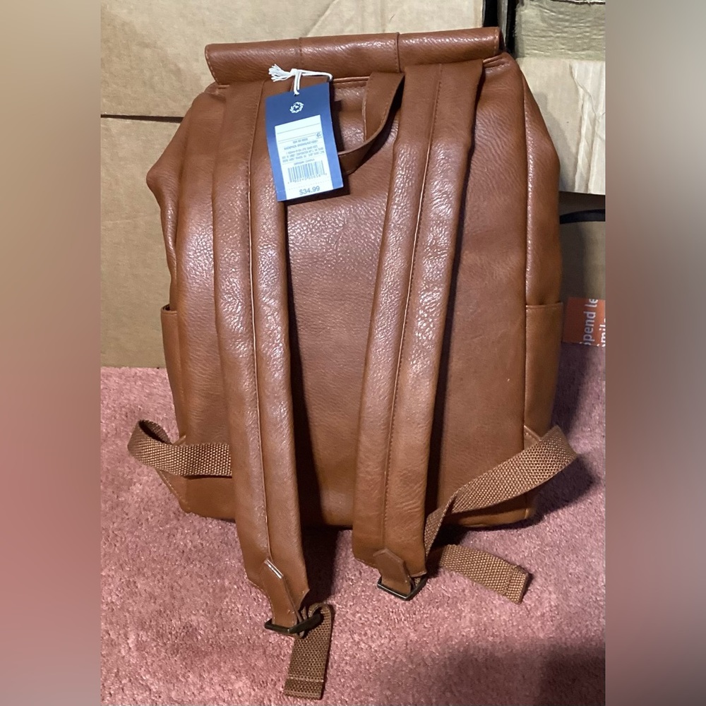 Brown Flap Backpack - Universal Thread - Picture 2 of 6